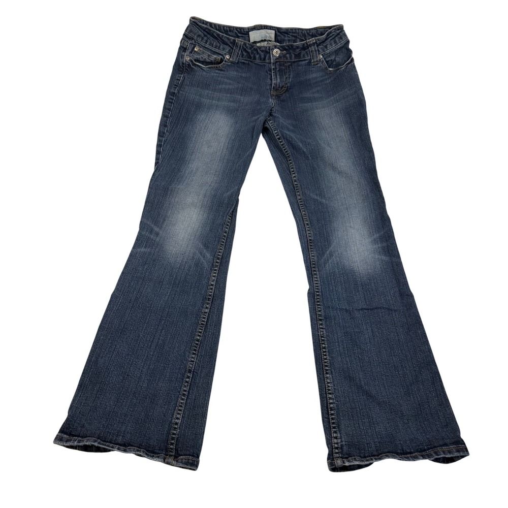 Maurices Morgan Bootcut Jeans Womens 9/10 Regular Blue Medium Wash Low Rise Y2K